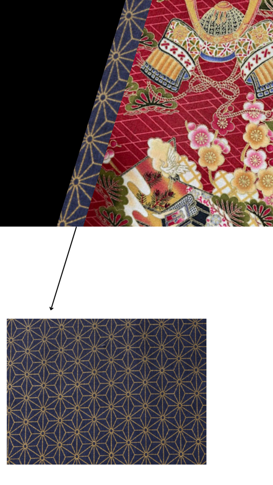 【ご注文事例】メンズオーダー和モダンエプロン 黒×赤兜 ロング丈