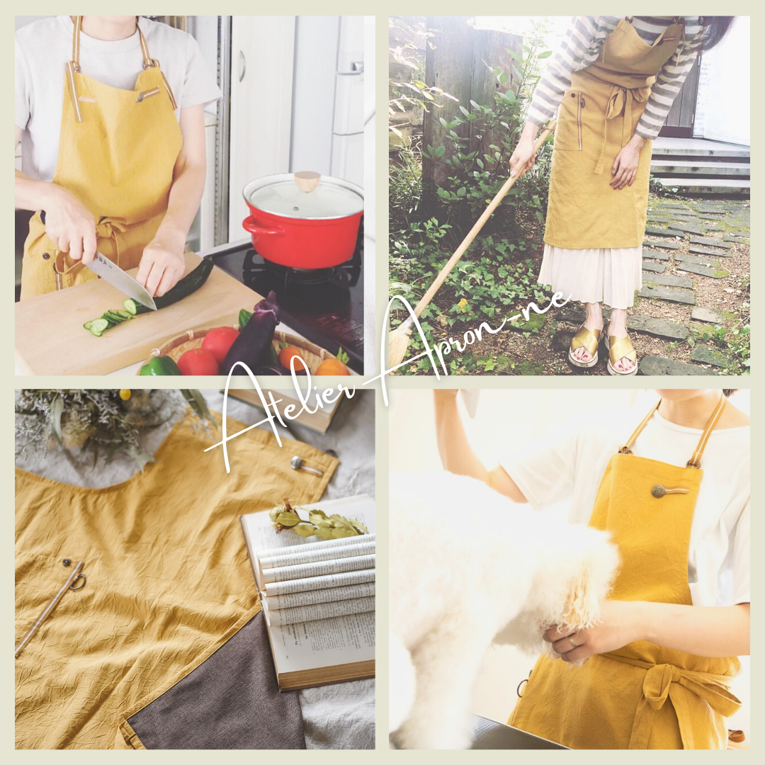 #403 在庫限り チノ カーキ/ ぬれんがねエプロン 抗ウィルス対策 CLENSE-クレンゼ- 綿素材