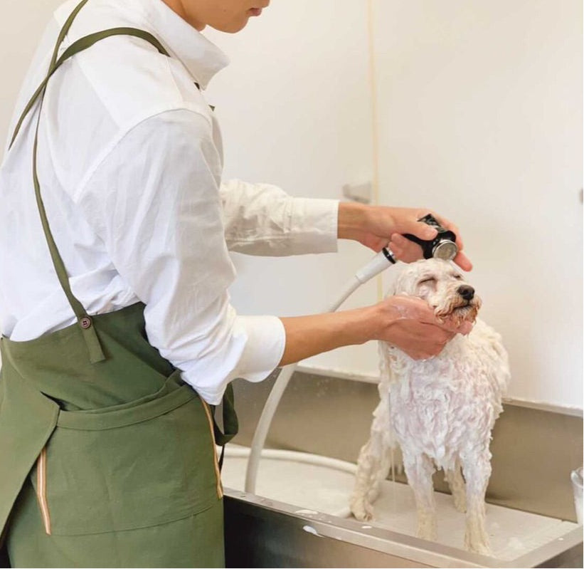 #601 在庫限り　カーキ【プロライン/スタンダードタイプ】トリマー さんの声から生まれた！吸水速乾・軽量・毛が落ちやすいワーキングエプロン